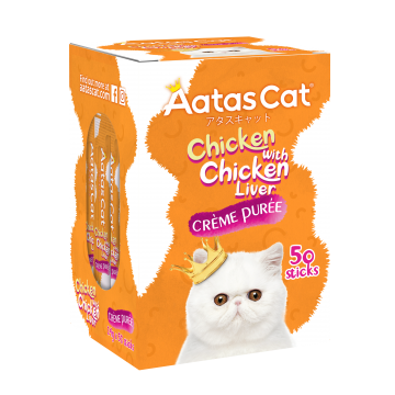 Aatas Cat Creme Puree Chicken with Chicken Liver 14g x 50 Sachets